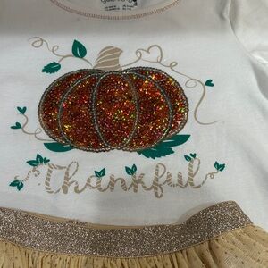 Cynthia Rowley White and Gold Kids Pumpkin Set Matching Set
